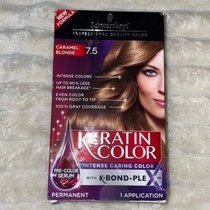 Caramel blonde hair dye